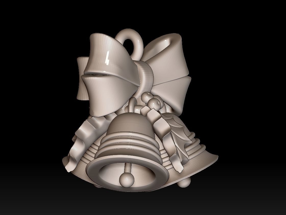 bow bird bell 3D print model_15
