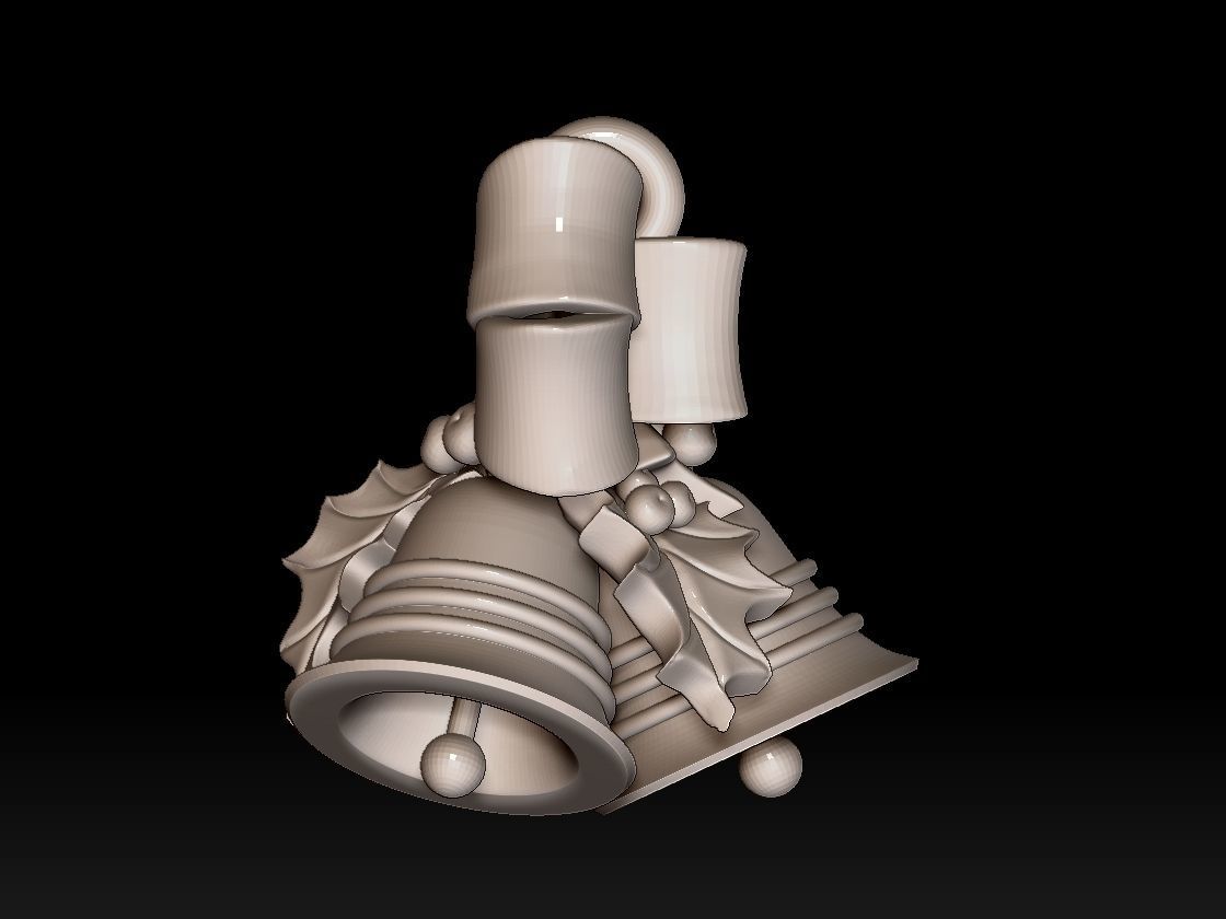 bow bird bell 3D print model_50