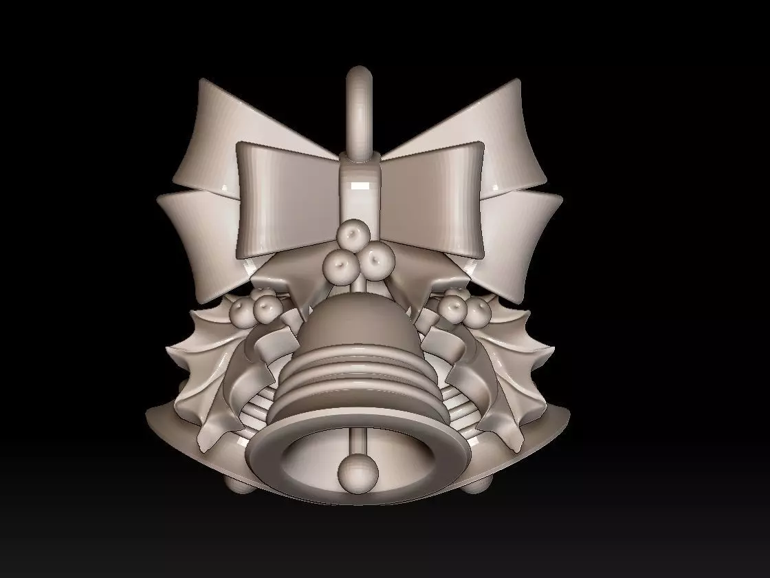 bow bird bell 3D print model_0