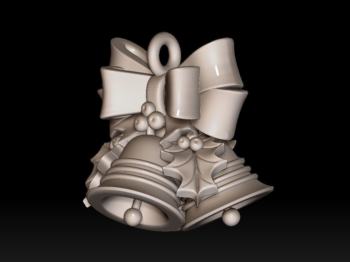 bow bird bell 3D print model_17