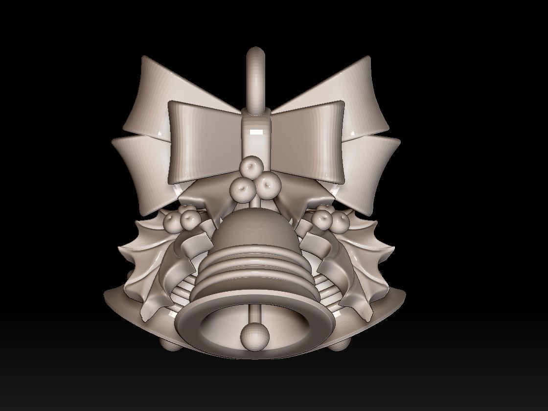 bow bird bell 3D print model_48