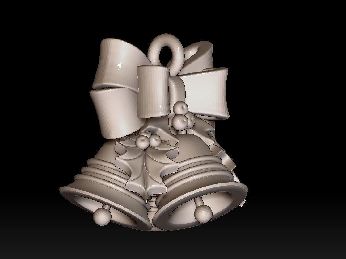 bow bird bell 3D print model_1