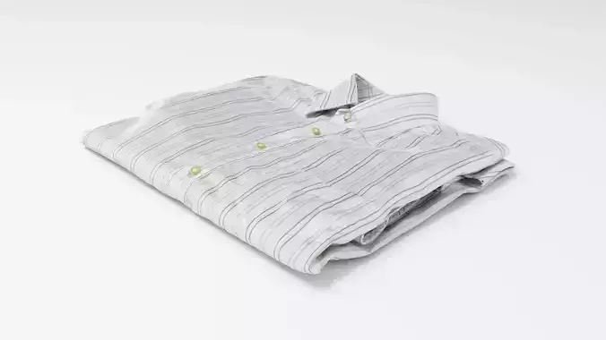 White generic folded shirt with stripes business style clothing 