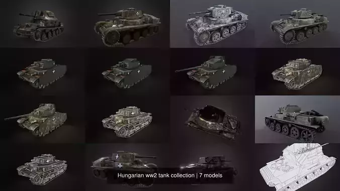 Hungarian ww2 tank collection 