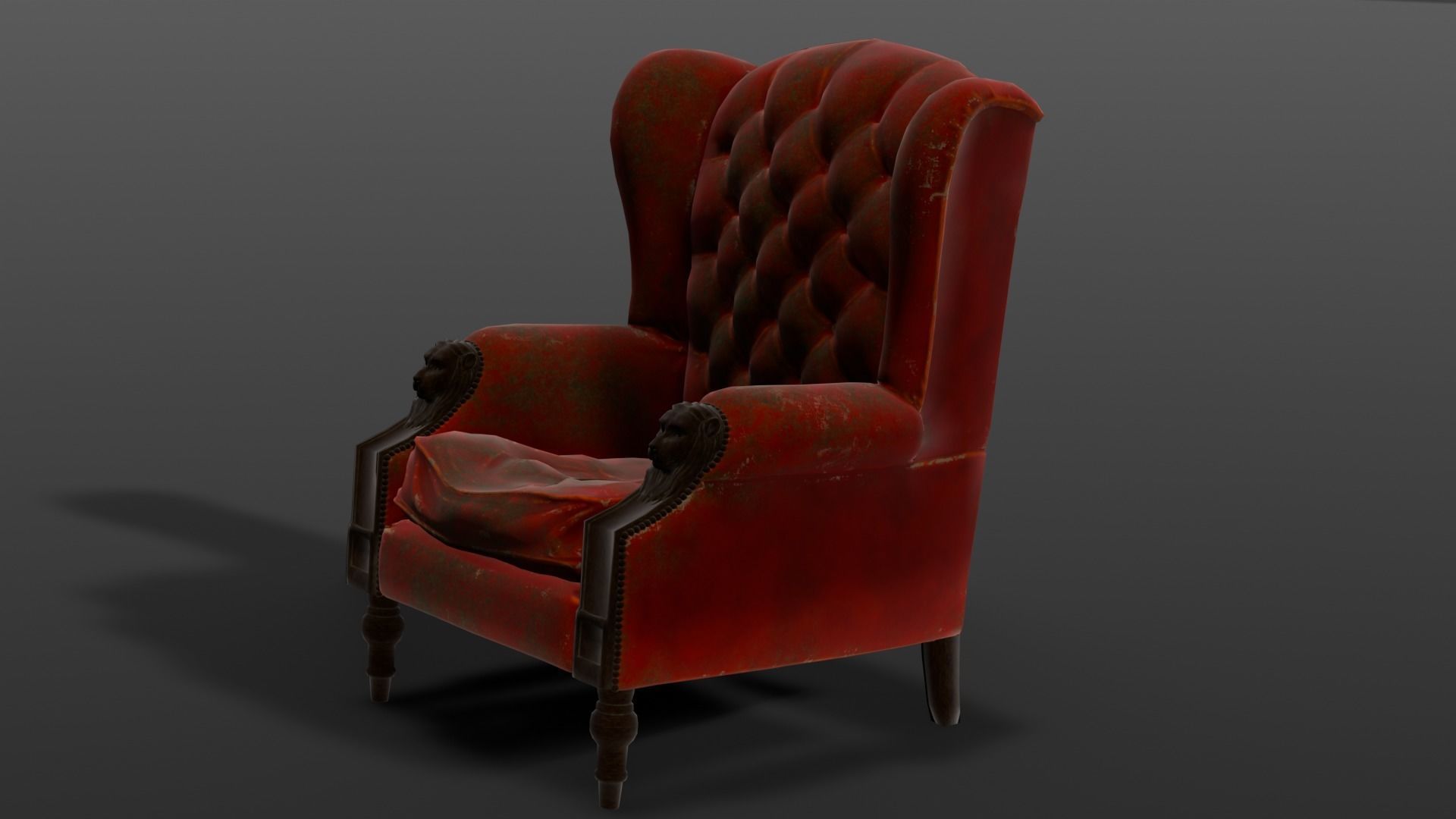 Chair 3D Model Low-poly 3D model_17