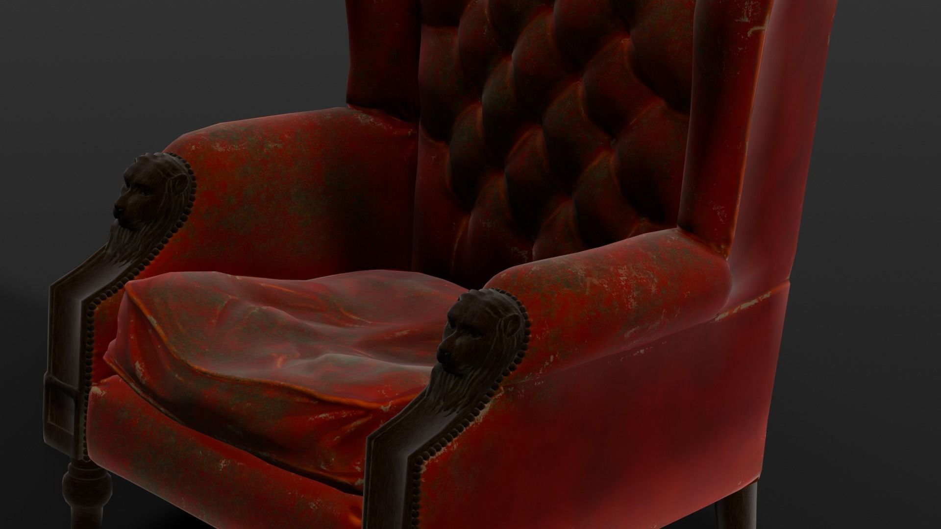 Chair 3D Model Low-poly 3D model_4