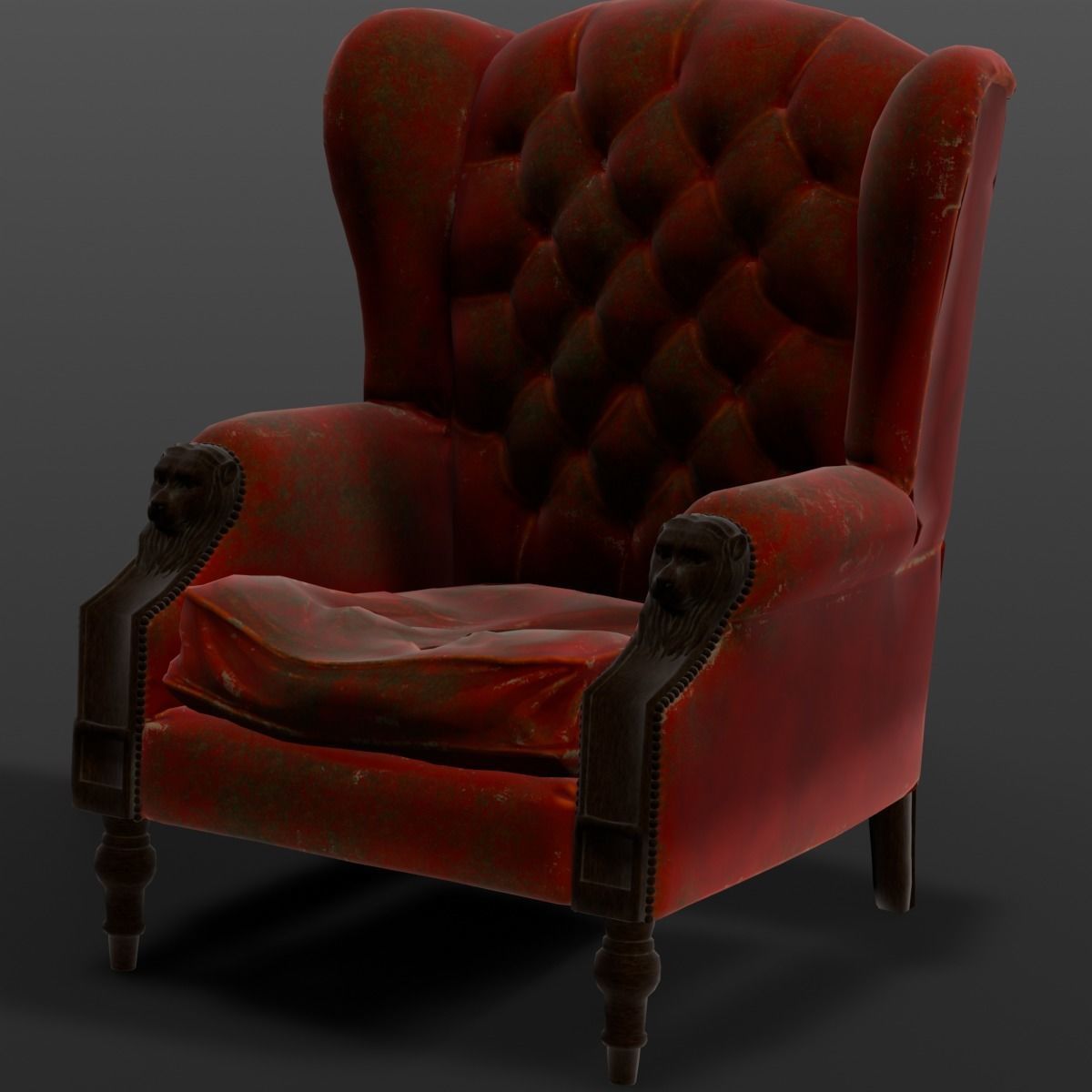 Chair 3D Model Low-poly 3D model_6