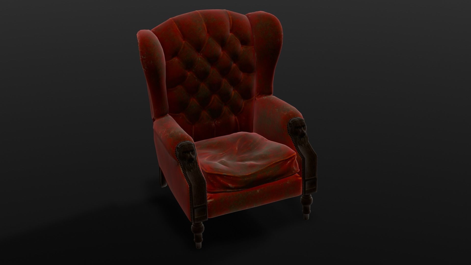 Chair 3D Model Low-poly 3D model_16