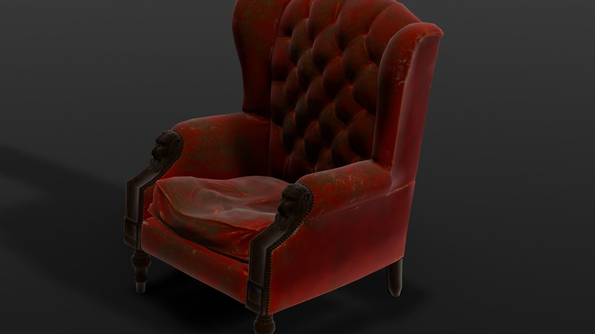 Chair 3D Model Low-poly 3D model_3