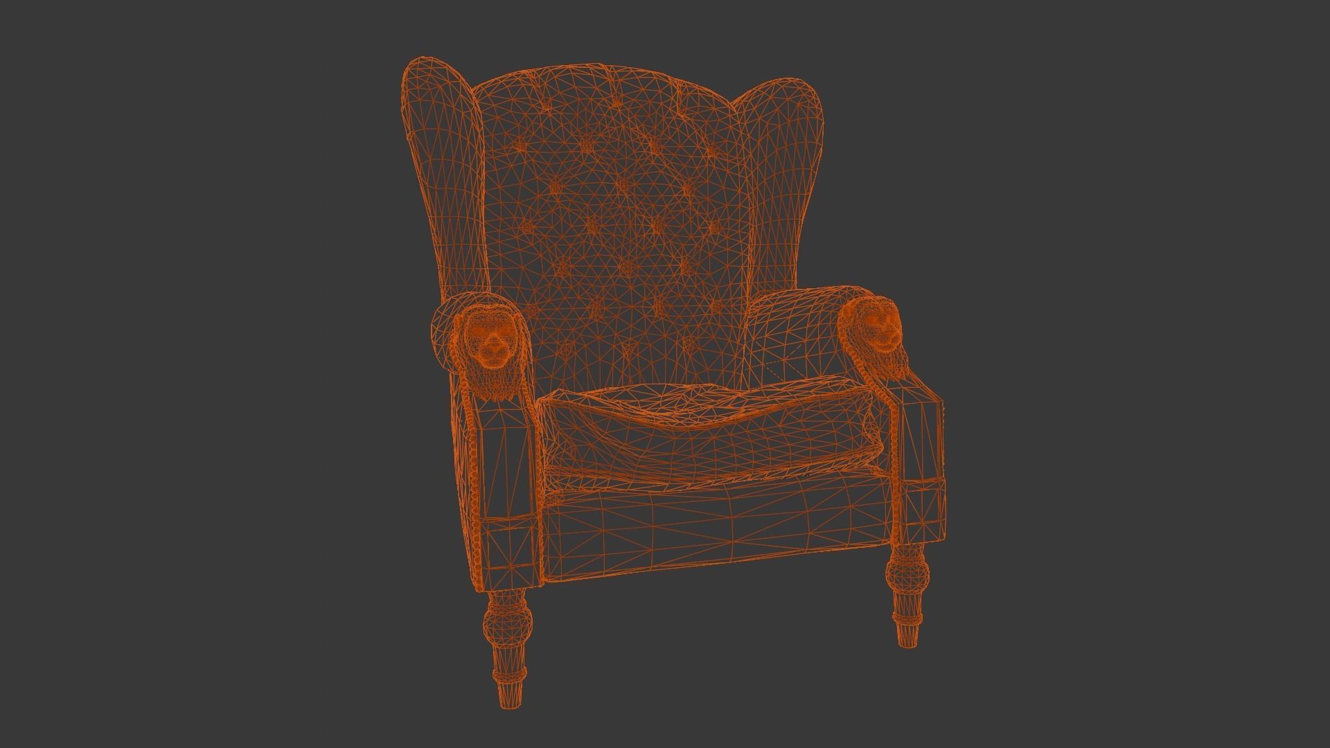 Chair 3D Model Low-poly 3D model_9