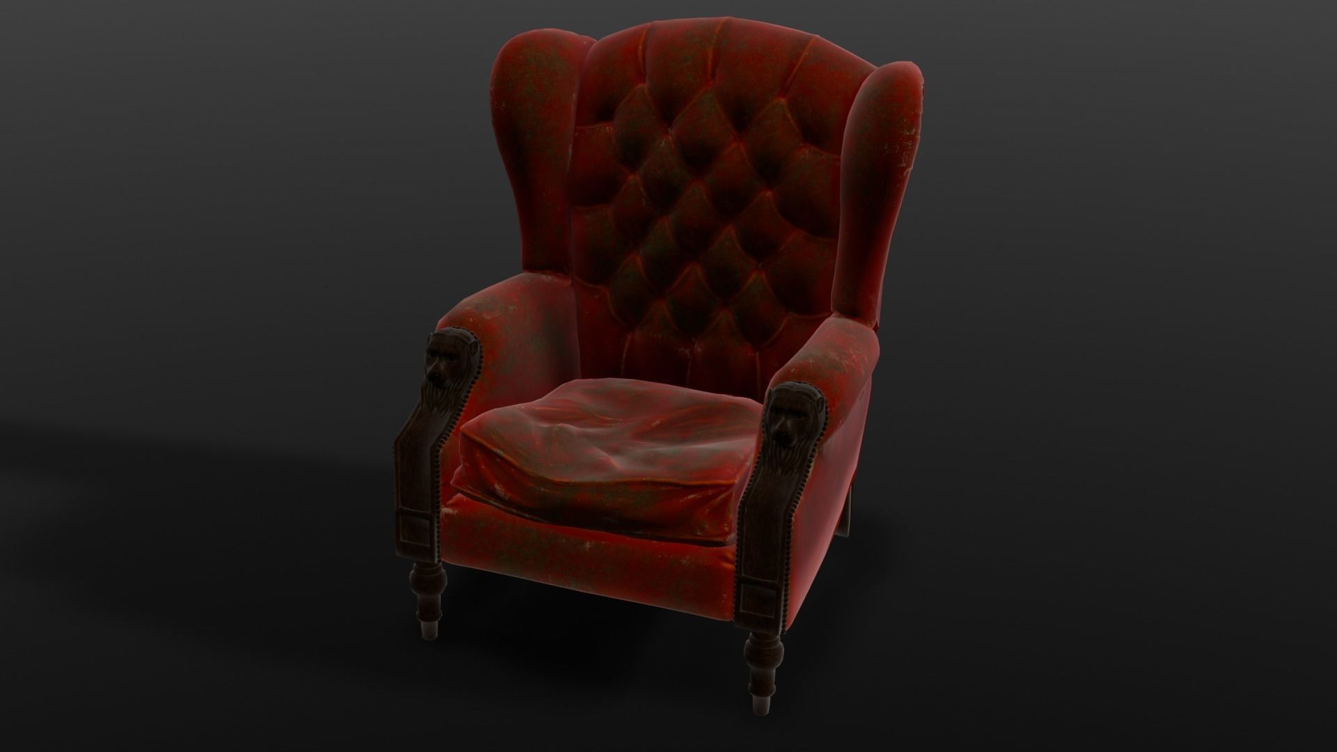 Chair 3D Model Low-poly 3D model_12