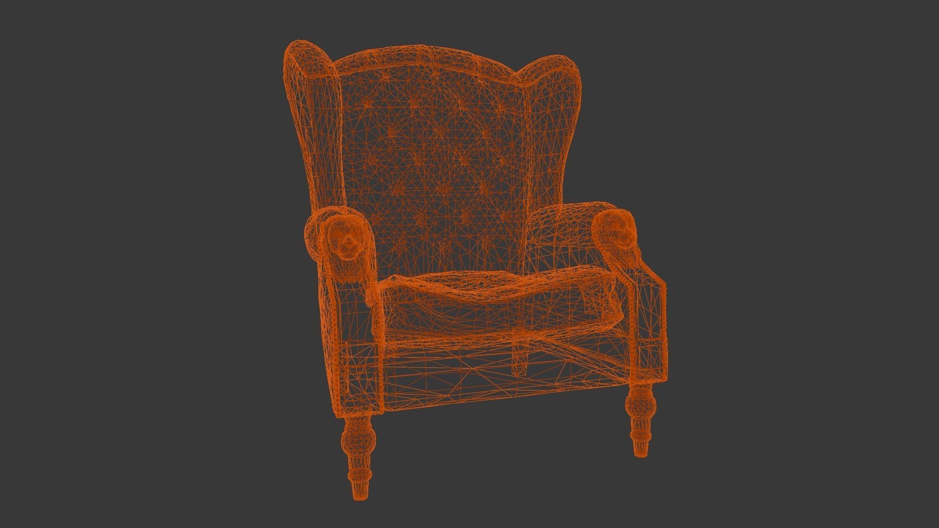 Chair 3D Model Low-poly 3D model_10