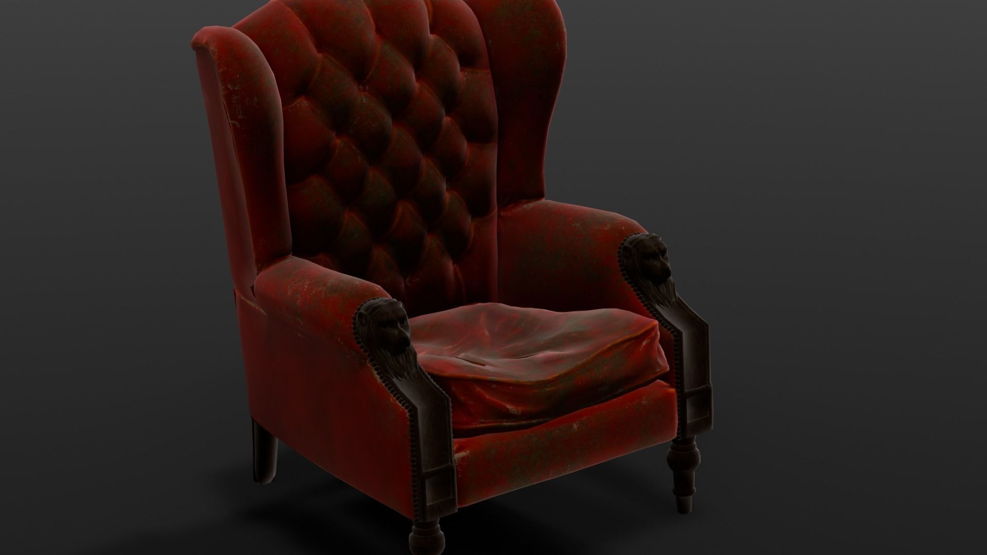 Chair 3D Model Low-poly 3D model_2