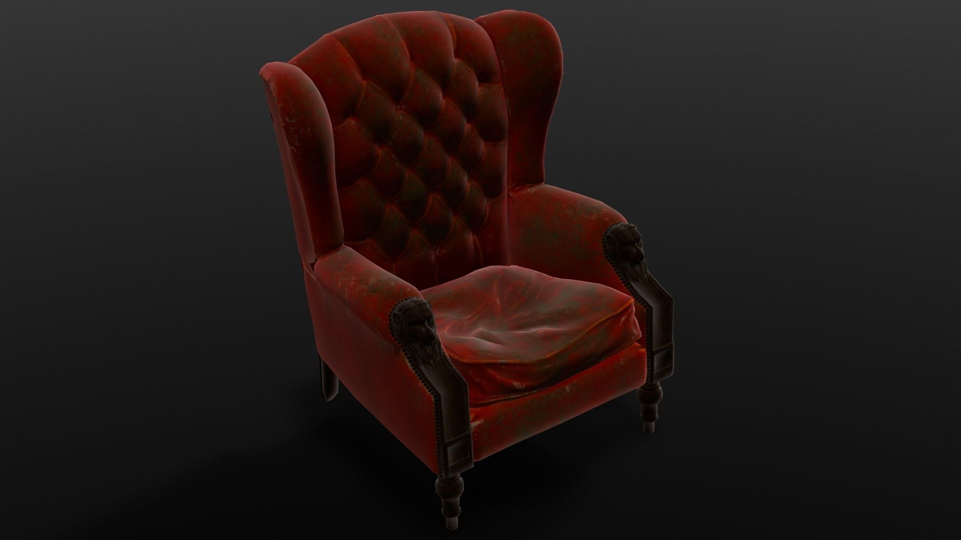 Chair 3D Model Low-poly 3D model_11