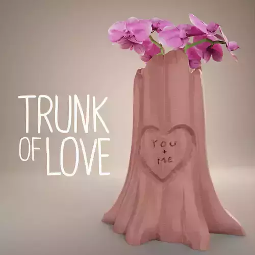Trunk Love - Free Supports - Print in Place - Valentine Day