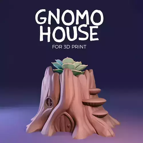 Gnomo House- Planter- Free Support- Print in place