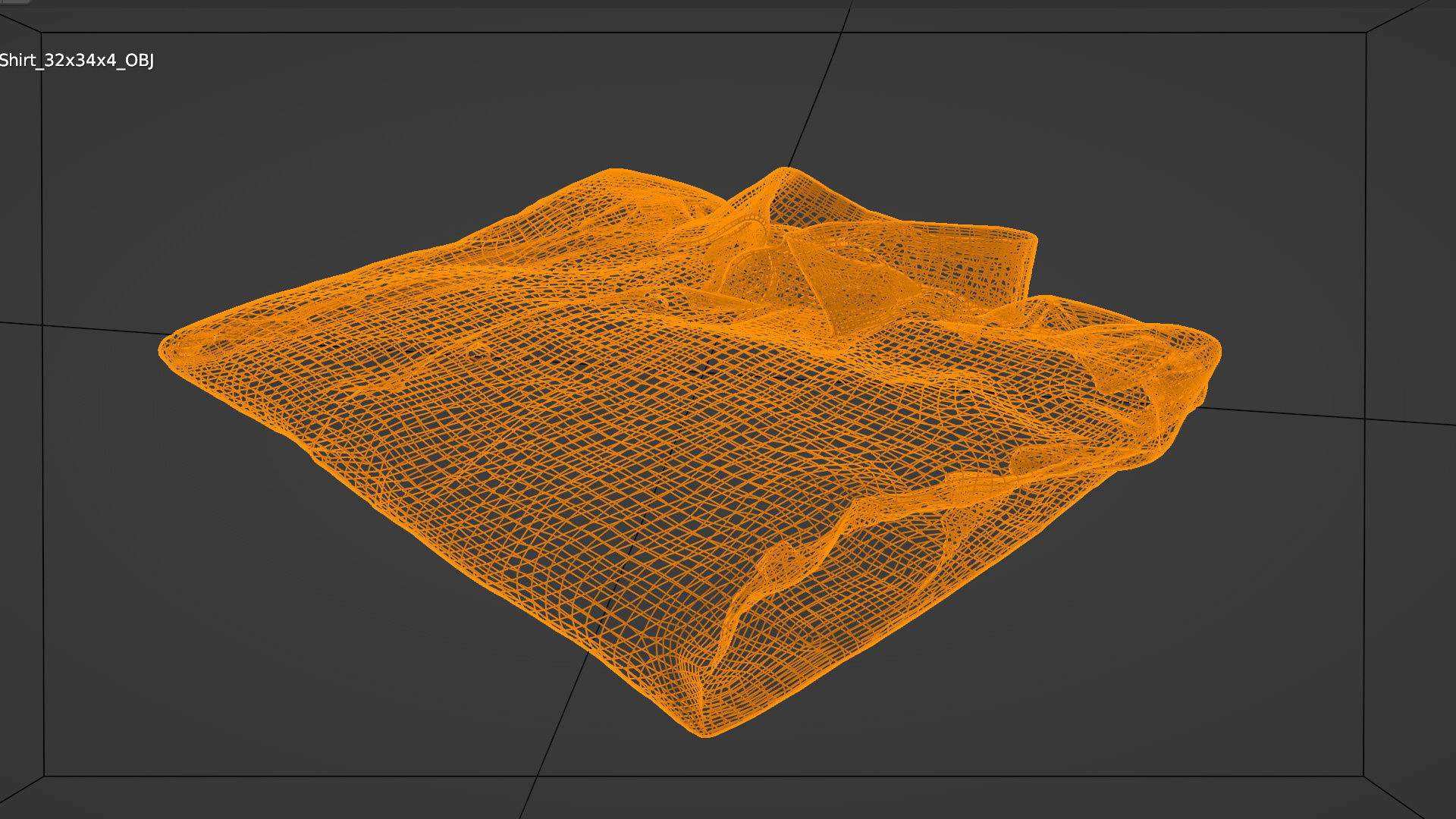 Blue generic folded checkered shirt with business style 3D model_4