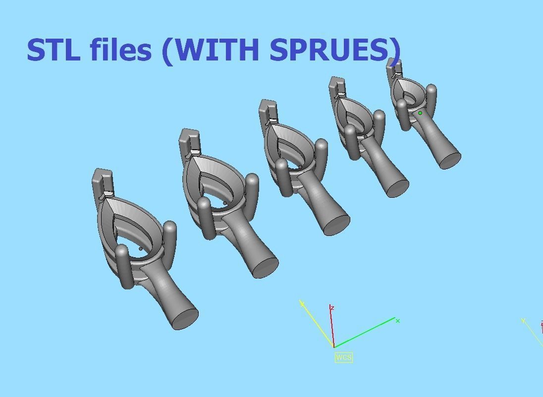 Pear Cut Gems 3prong Heads 8x5 7x5 6x4 5x3 4x3 Collection 3D print model_15