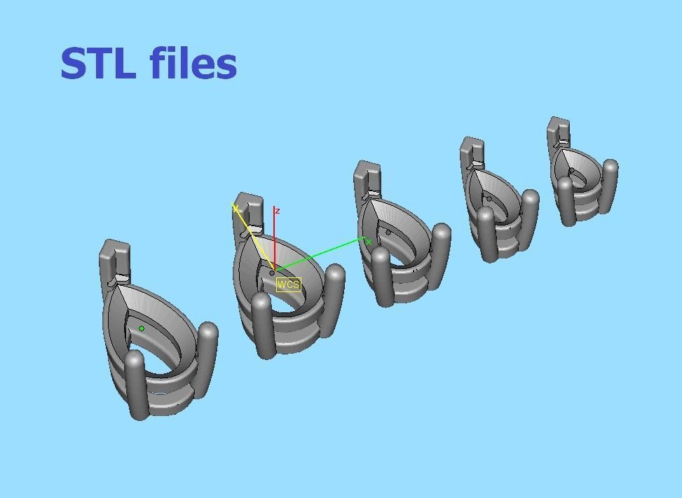 Pear Cut Gems 3prong Heads 8x5 7x5 6x4 5x3 4x3 Collection 3D print model_14