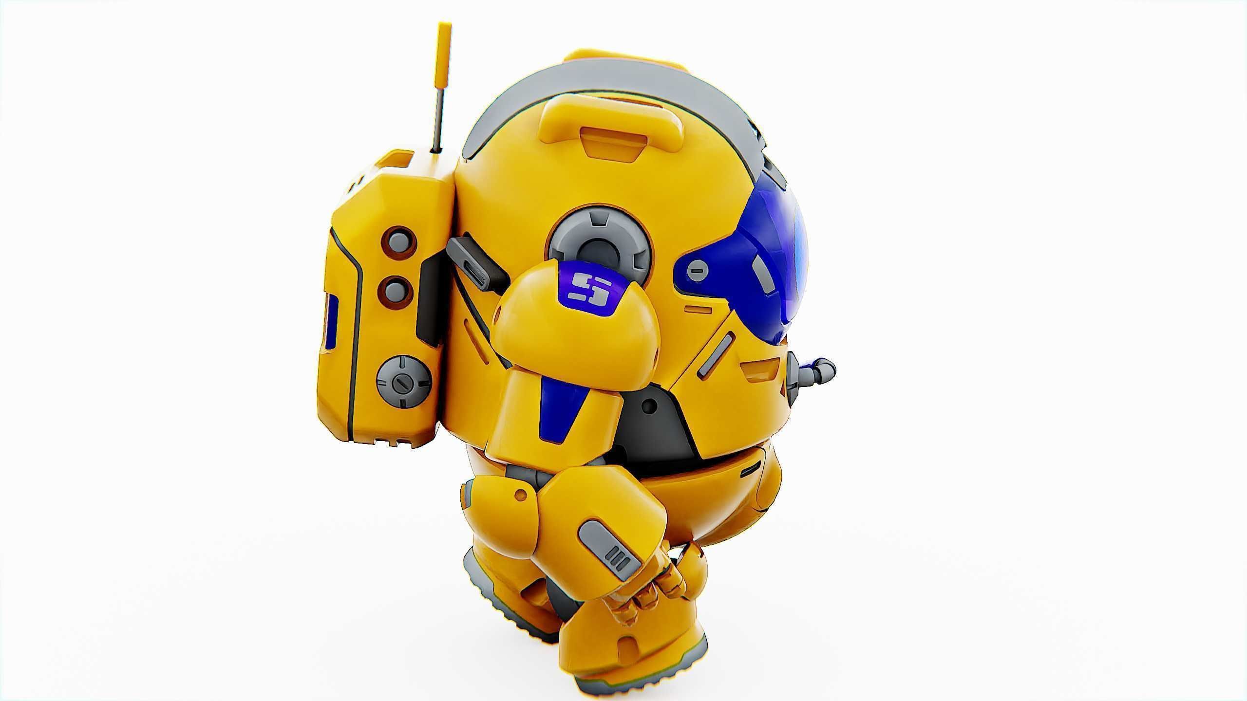 AMONG US CHARACTER-E  Rigged for Unreal Engine - Unity - MIXAMO  3D model_20