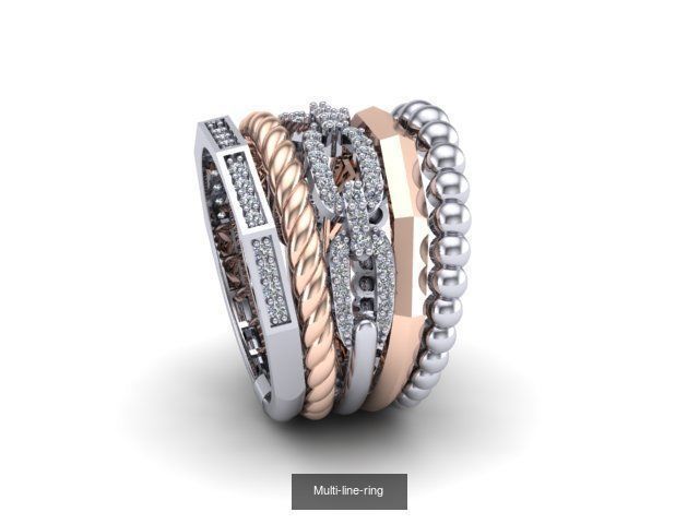 Fashion Rings 3D Model Collection_1