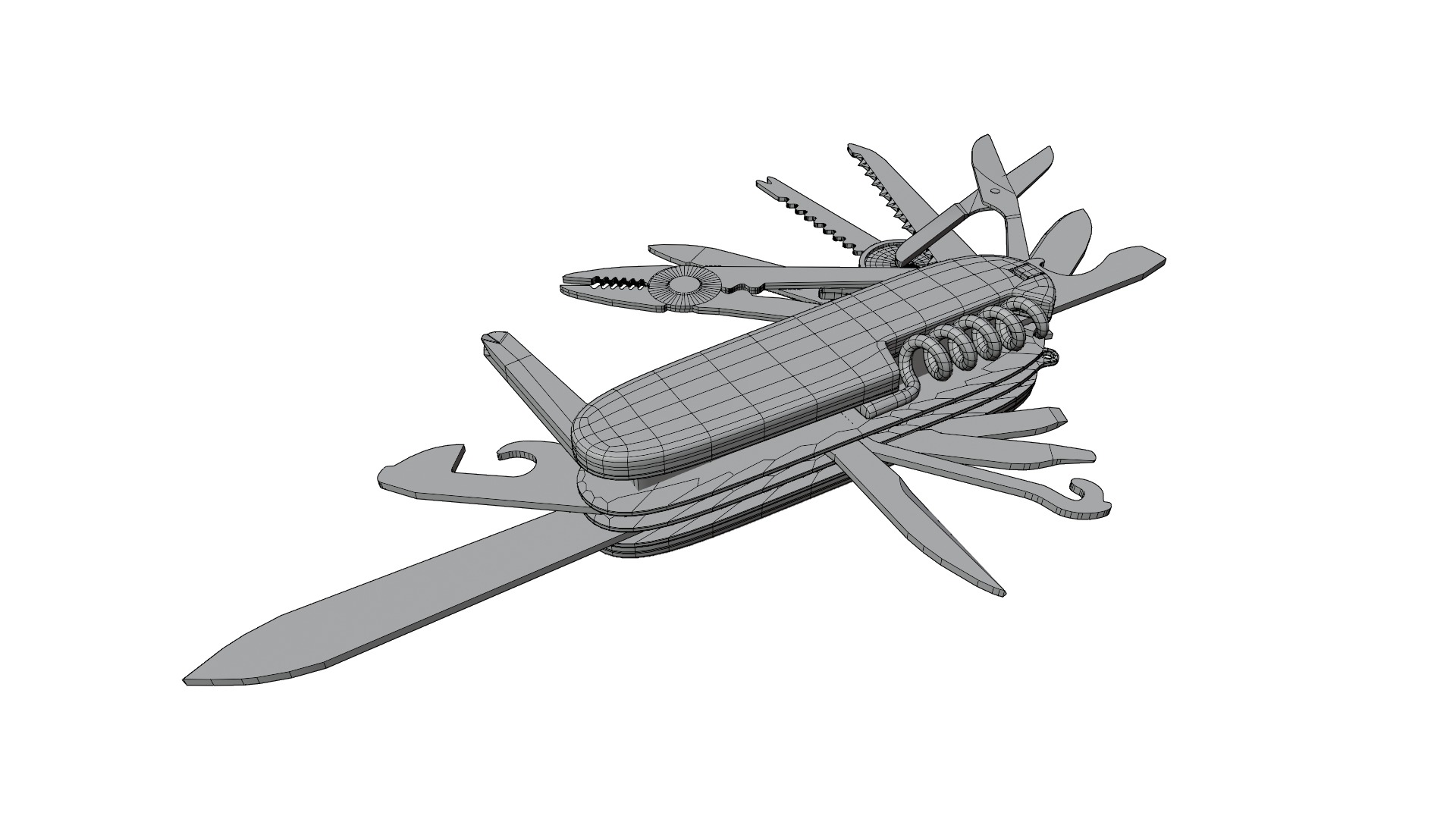 Swiss Knife 3D model_9