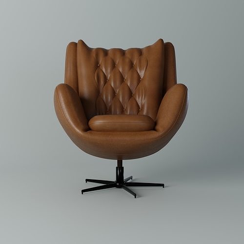 Leather Chair Single 2 3D model