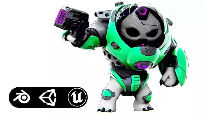 ALIEN TROOPER 12-V  Rigged for Unreal Engine - Unity - MIXAMO