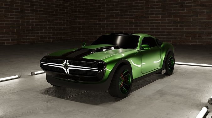 veer neo muscle car Low-poly 3D model