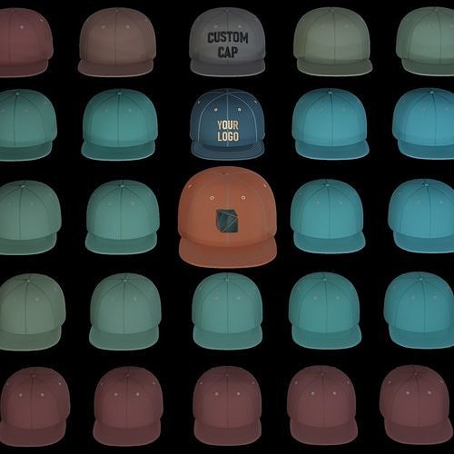 Custom Cap  Low-poly 3D model