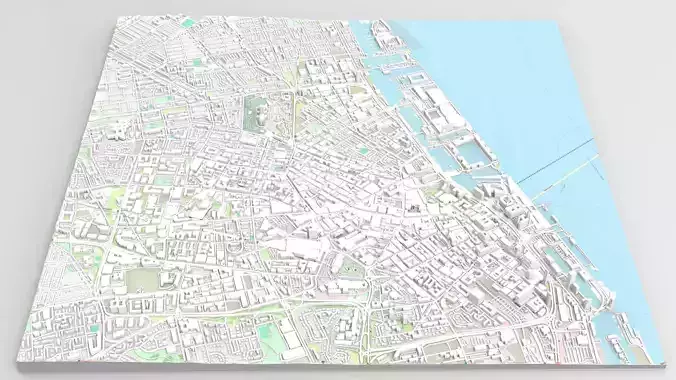 Cityscape Liverpool United Kingdom 3D model