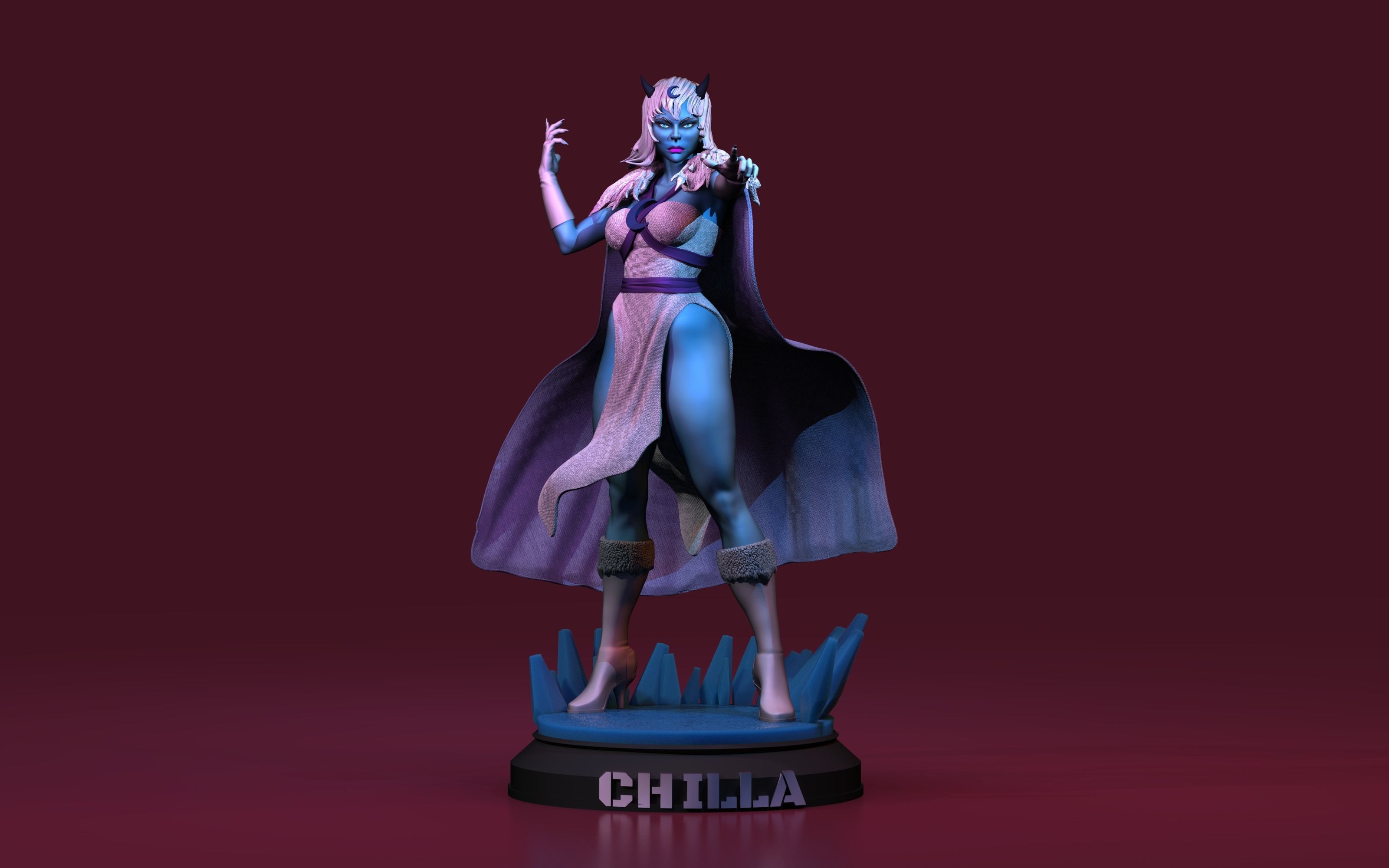 Chilla Thundercats Lunatacs STL 3d printing collectibles 3D print model_4