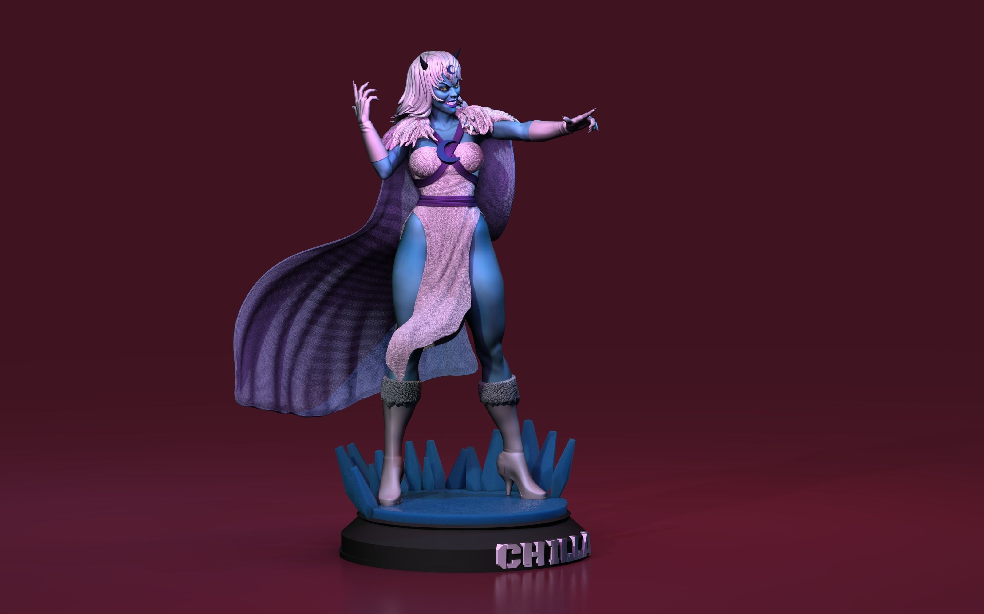 Chilla Thundercats Lunatacs STL 3d printing collectibles 3D print model_15