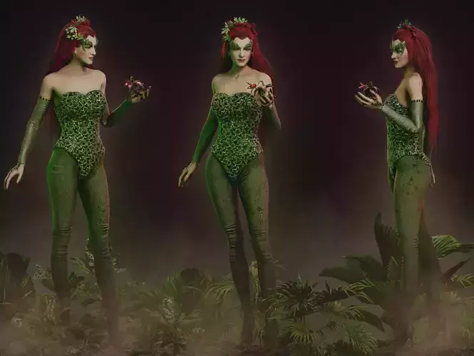 Poison Ivy Low-poly 3D model