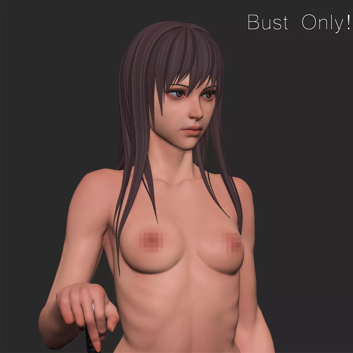 Girl Bust 3D print model_0