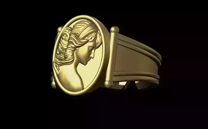 Cameo Woman Ring