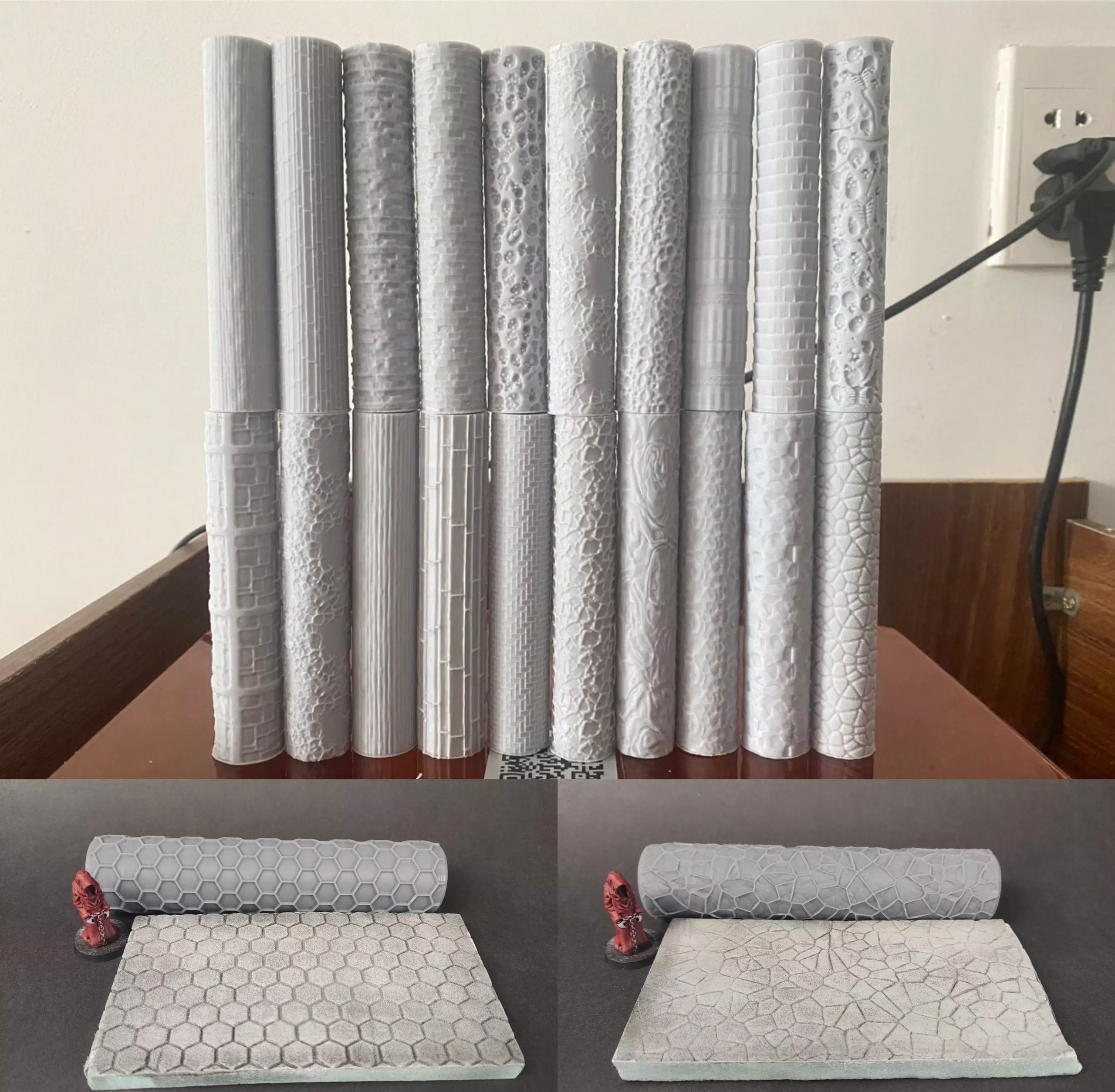 42 TEXTURED ROLLERS COLLECTION 3D print model_0