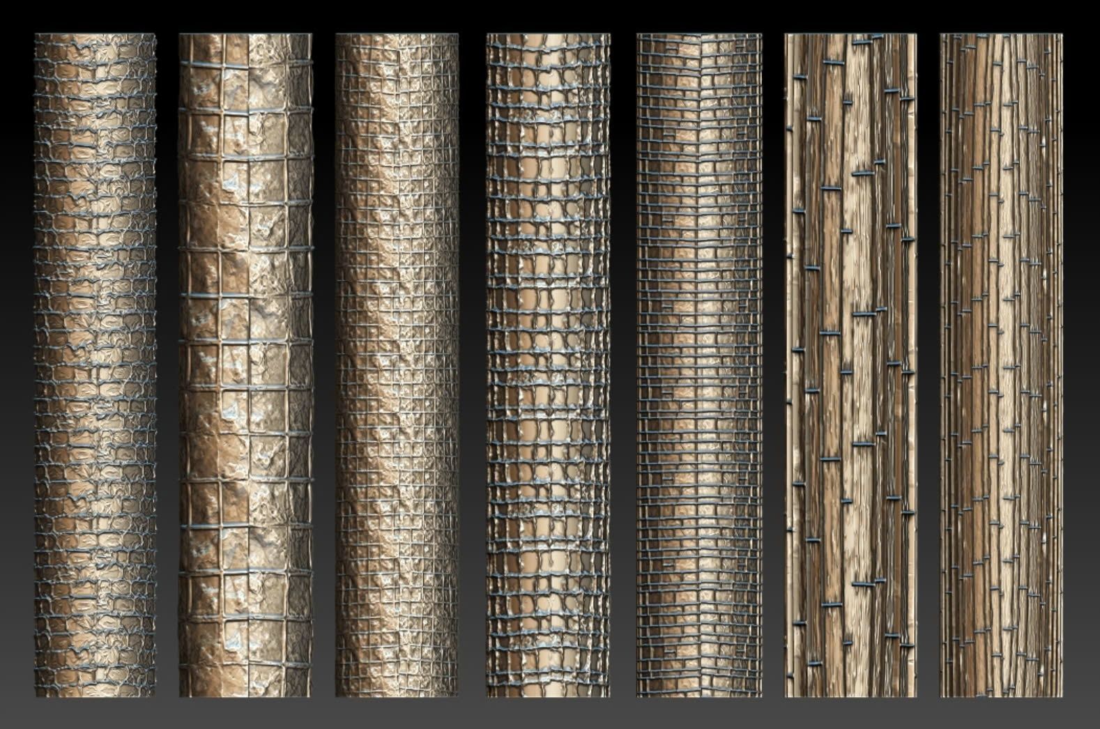 42 TEXTURED ROLLERS COLLECTION 3D print model_6