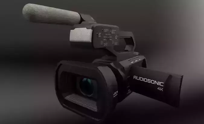 Camcorder Low-poly 3D model