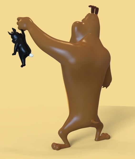 Marc Antony and Pussyfoot PARTS AND COMPLETE  3D print model_3