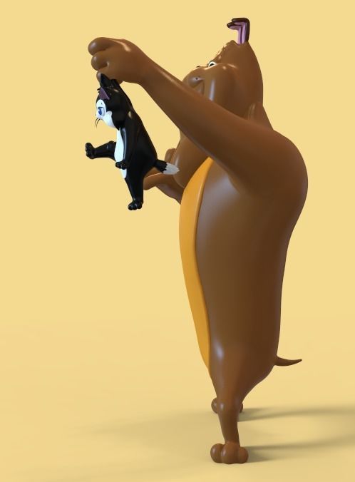 Marc Antony and Pussyfoot PARTS AND COMPLETE  3D print model_2