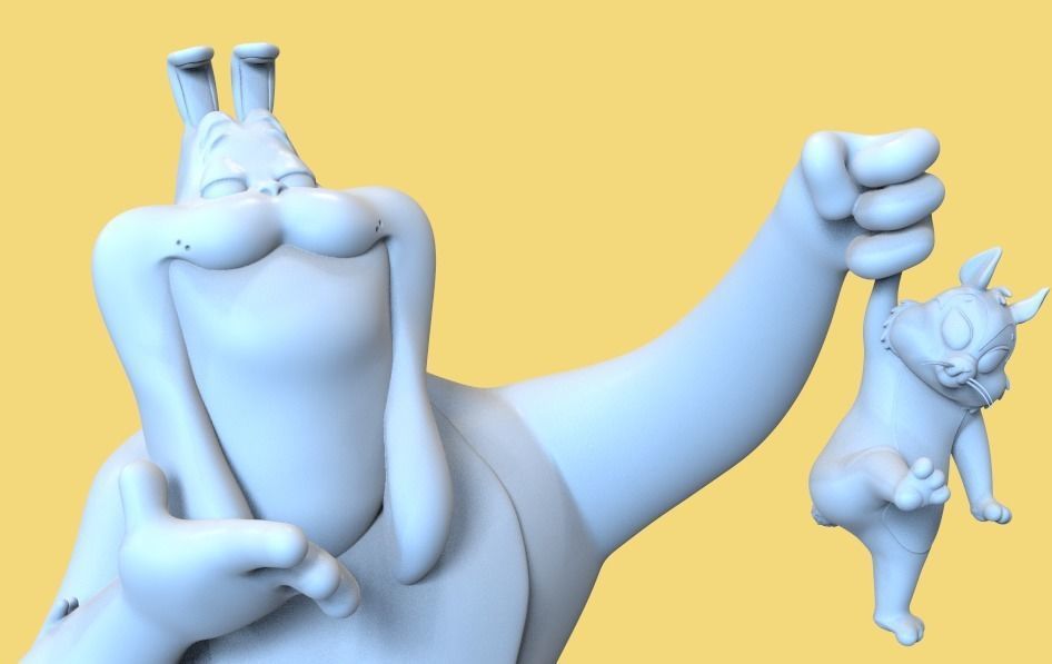 Marc Antony and Pussyfoot PARTS AND COMPLETE  3D print model_16