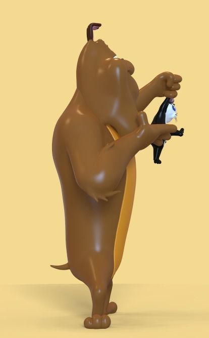 Marc Antony and Pussyfoot PARTS AND COMPLETE  3D print model_6