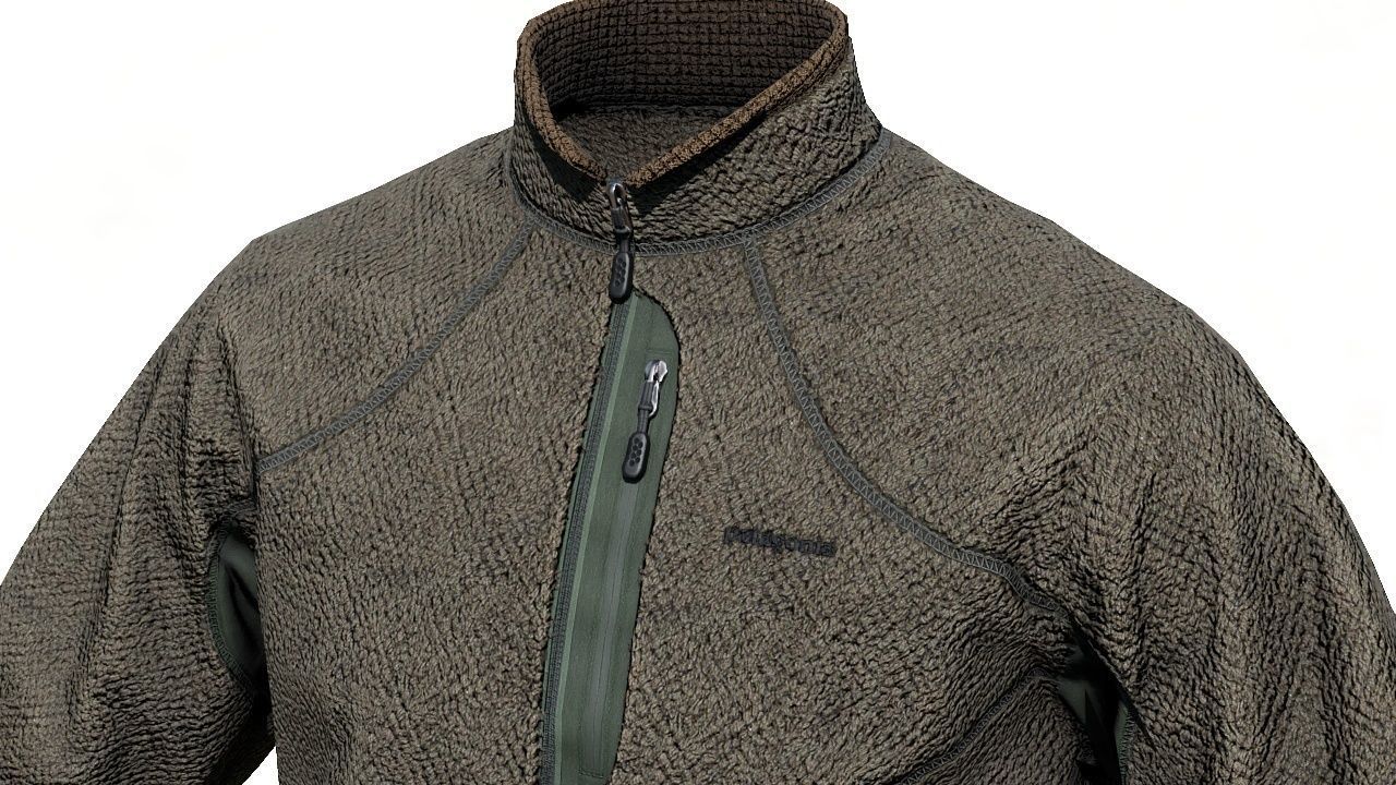 3D model PATAGONIA MARS R2 Grid Fleece Jacket VR / AR / low-poly