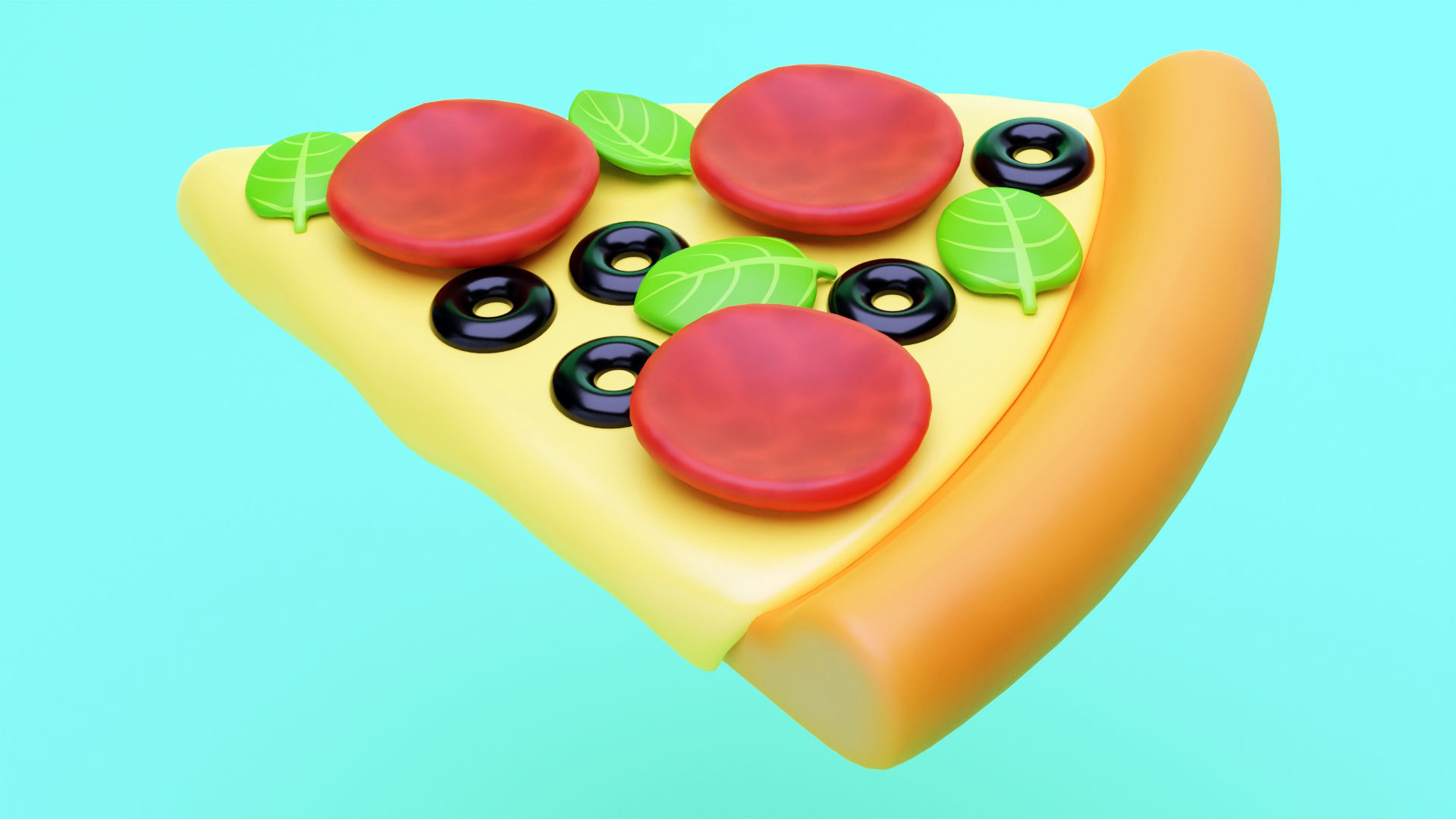Emoji Pizza 001 3D model_6