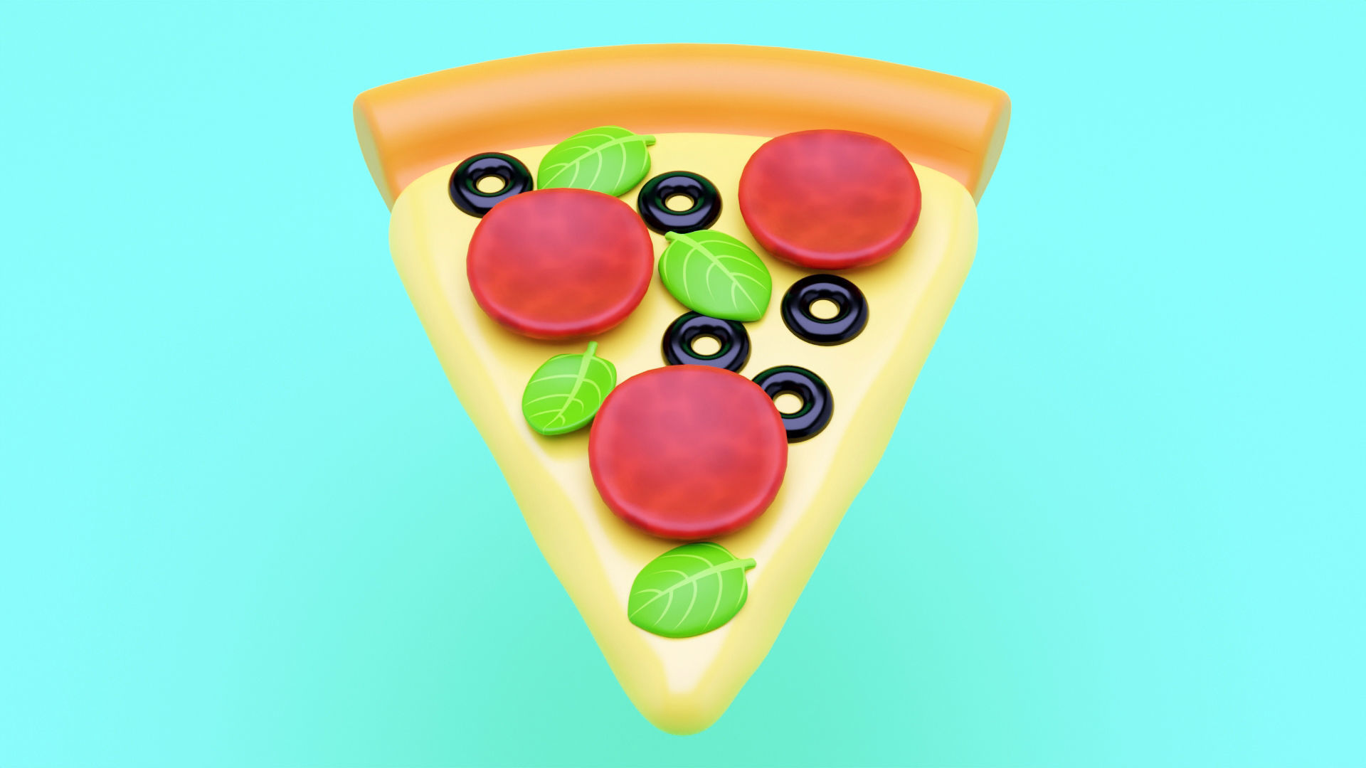 Emoji Pizza 001 3D model_2