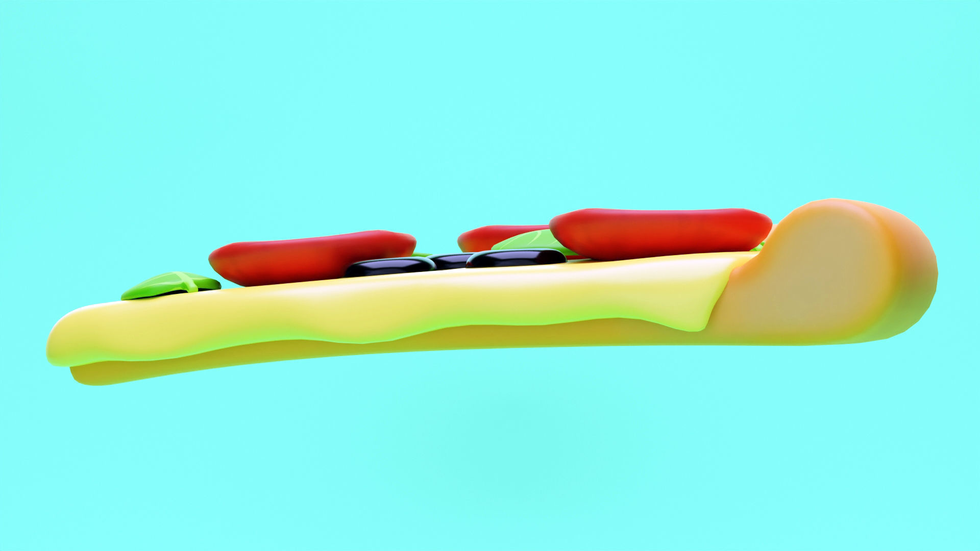 Emoji Pizza 001 3D model_5