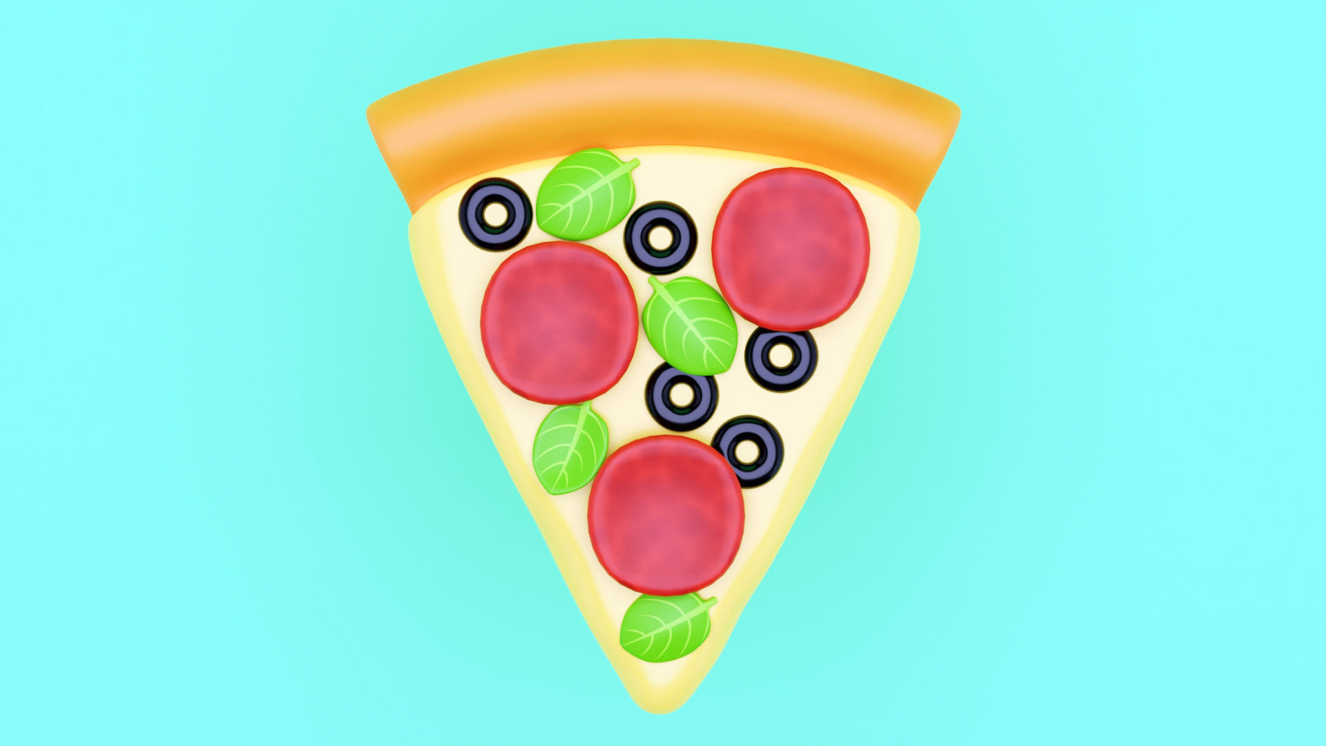 Emoji Pizza 001 3D model_9
