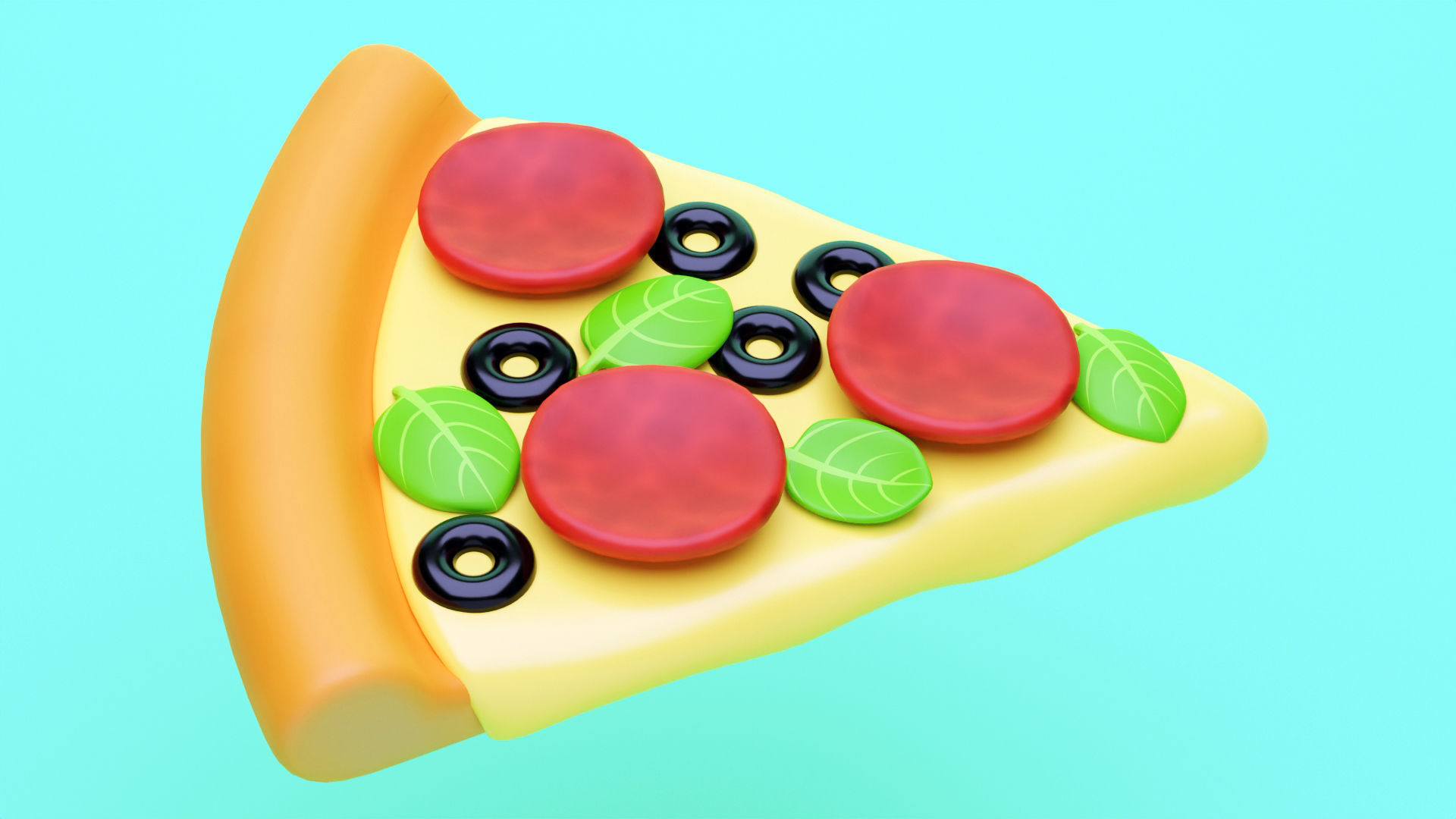Emoji Pizza 001 3D model_8