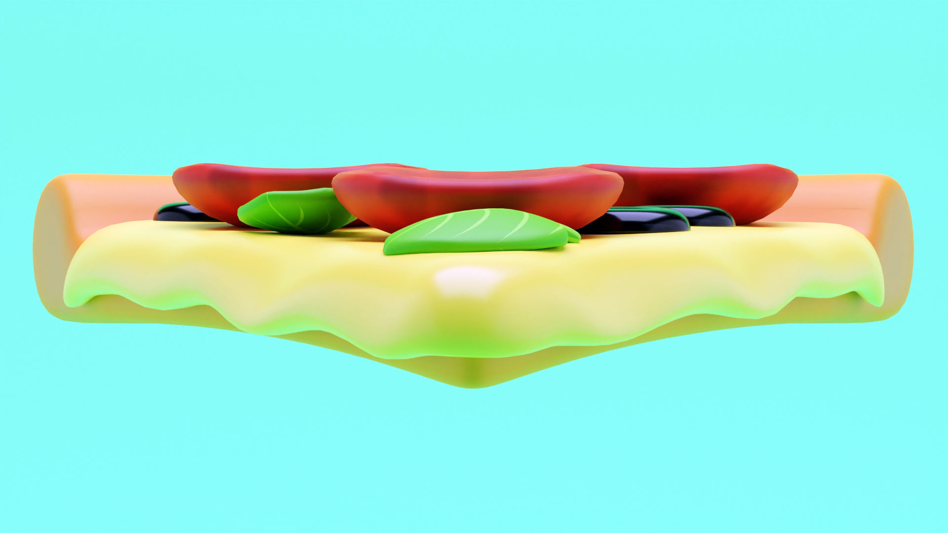 Emoji Pizza 001 3D model_3